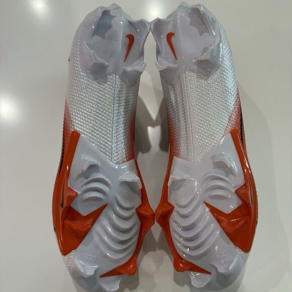 Size 15 Nike Vapor Edge Pro 360 White Orange Football Cleats CV6345-100 NEW